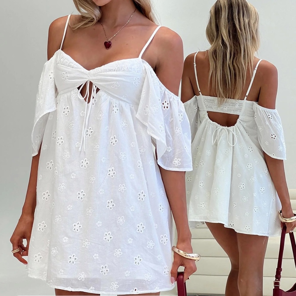 Princess Polly cene mini dress NWT in white
